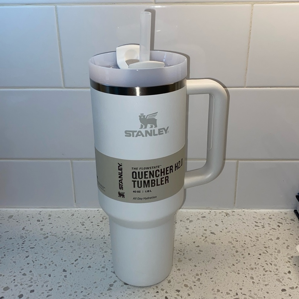 Stanley White Insulated Water Bottle (brand new, never used)